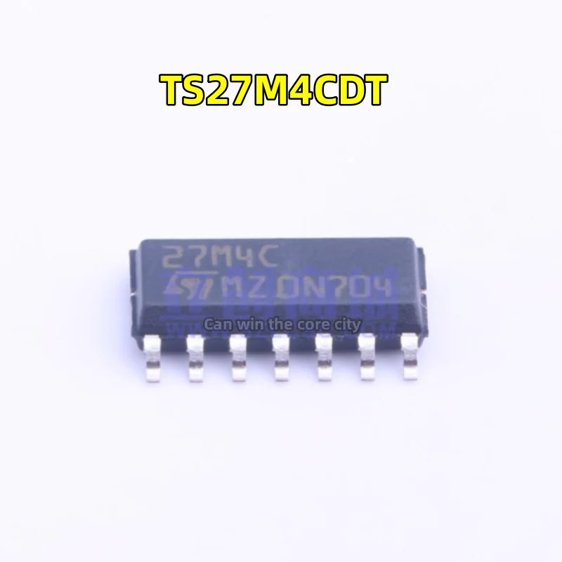 10 pieces The new original TS27M4CDT screen printing 27M4C SOP-14 operational amplifier chip spot direct auction