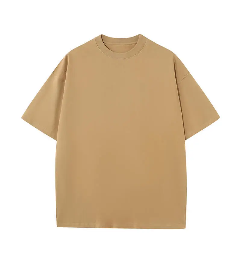 Lezyan Cotton Heavy Double Yarn Short Sleeve Oversize Men's Shoulder Round Neck T-shirt Wholesale