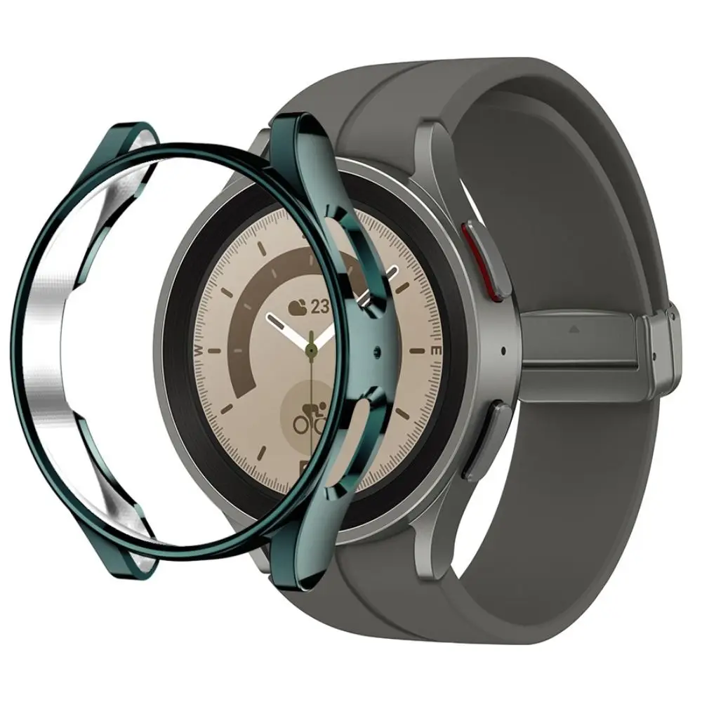 Anti-Scratch No Screen Protector Guard Frame Bumper Shell TPU Plating Cover Protective Case For Samsung Galaxy Watch 5 Pro 45mm