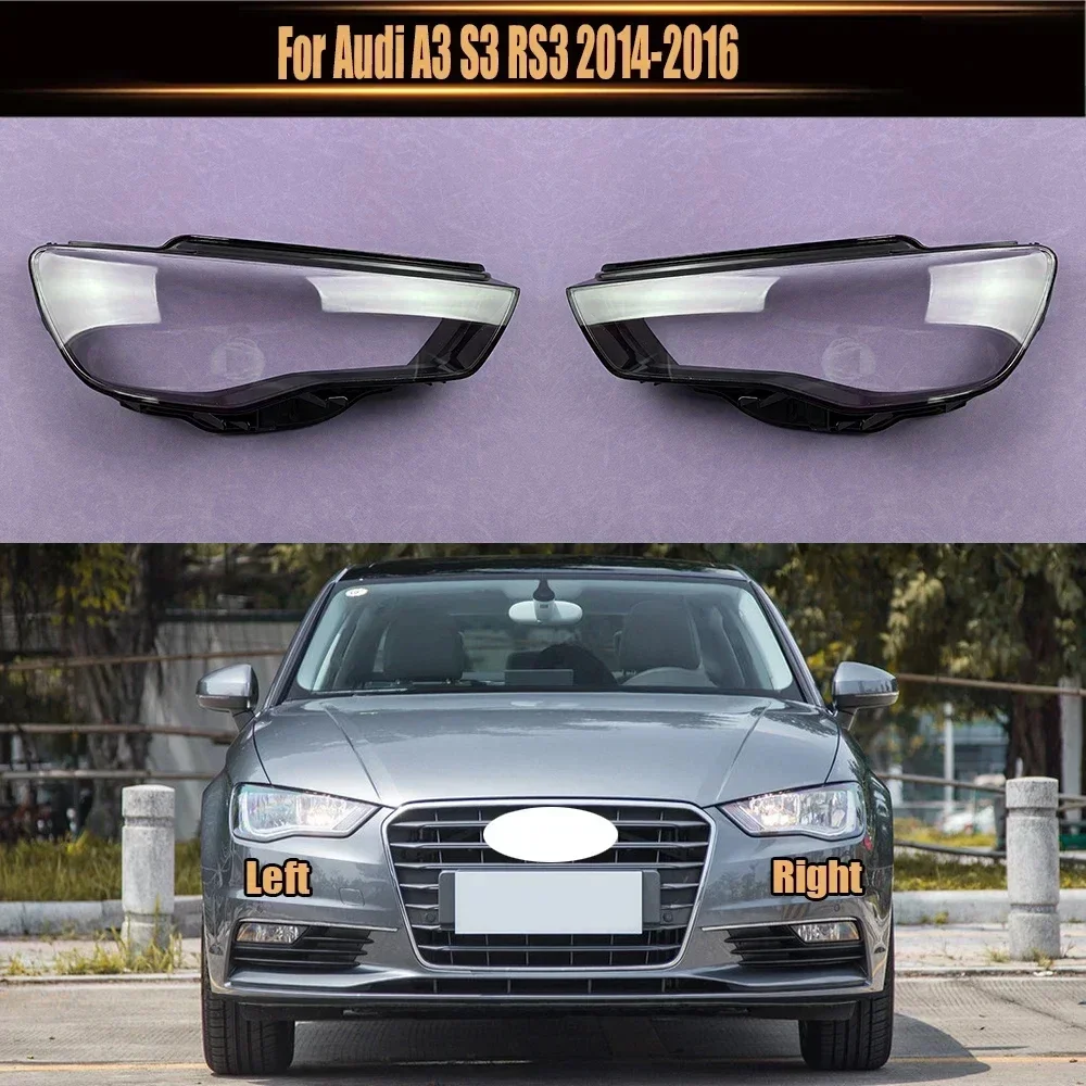 

For Audi A3 S3 RS3 2014-2016 Transparent Shade Mask Headlight Cover Lampshade Headlamp Shell Plexiglass Auto Replacement Parts