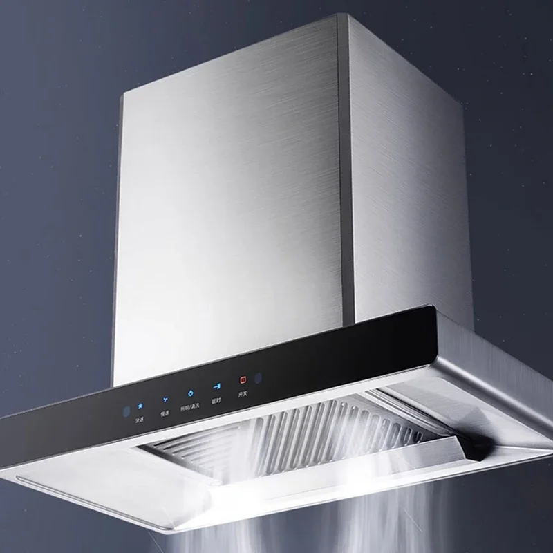 주방용 스마트 연기 추출기 후드, T자형 레인지 후드, 밥솥 굴뚝 배기 레인지 후드, 700mm