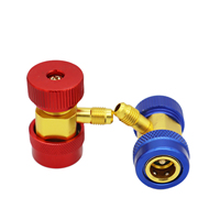 Freon R134A H/L Auto Car Quick Coupler Connector aluminium Adapters Air Conditioning Refrigerant Adjustable AC Manifold Gauge