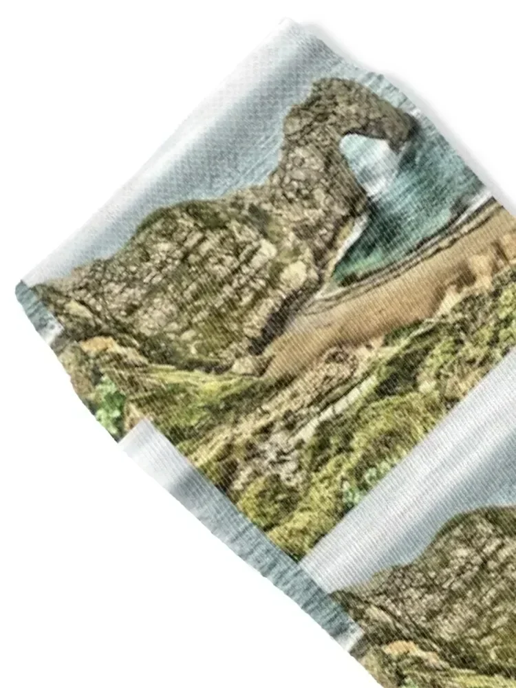 Durdle Door Dorset، إنجلترا الجوارب لطيف ركوب الدراجات الشتاء الدافئ مخصص الجوارب الرياضية للرجال والنساء #2