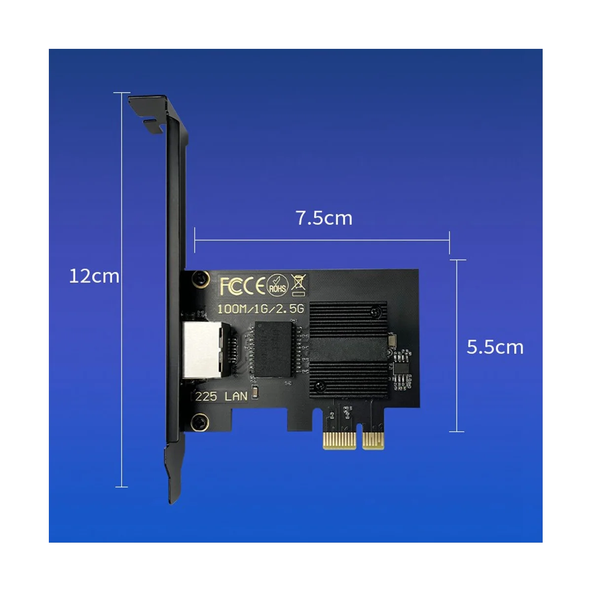 

PG-1225-V Gigabit Ethernet PCI-E Network Card 10/100/2500Mbps 1Gbps/2.5Gbps RJ45 LAN PCIe Adapter for PC