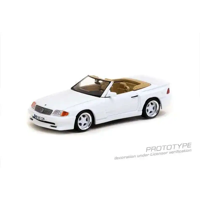 Tw em estoque 1:64 mercedes benz sl 500 koenig especiais branco diecast modelo de carro coleção brinquedos tarmac funciona