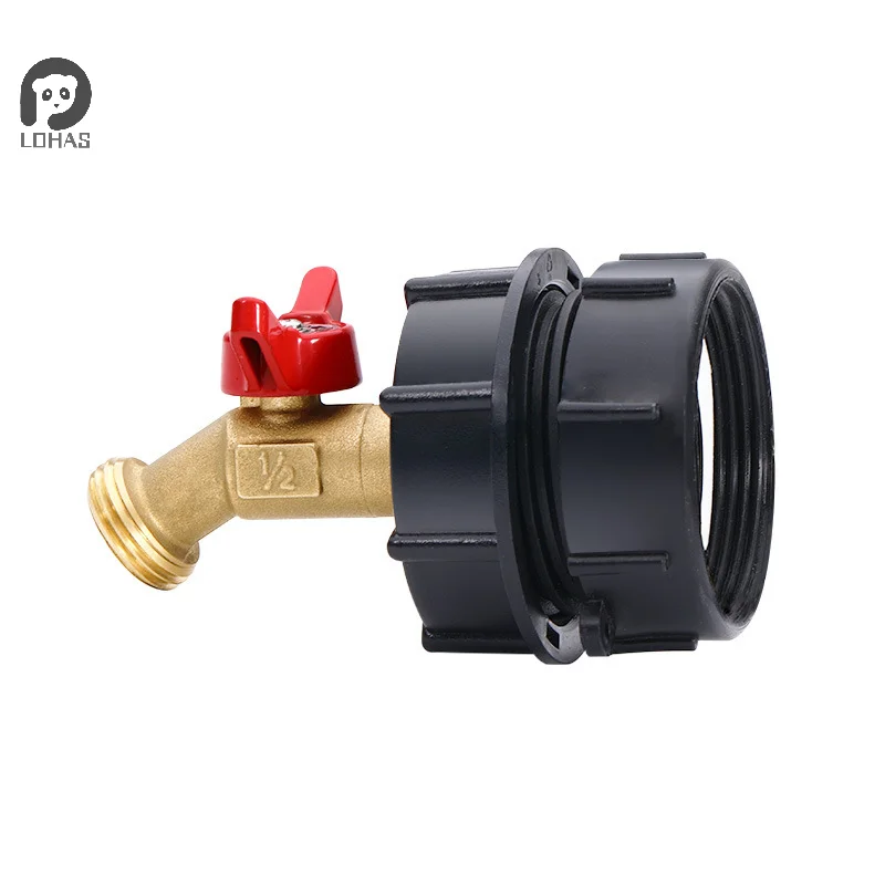 1PC DIY Accessories Durable Ibc Tank Fittings S60X6 Coarse Threaded Cap 60Mm Female Thread To 1/2 \