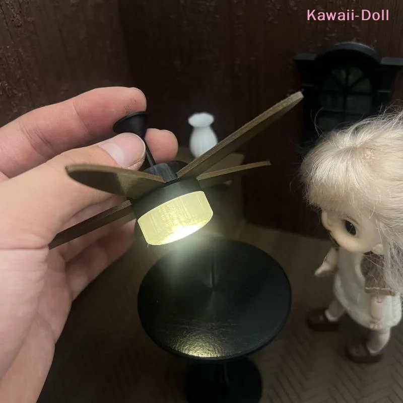 Decor Lighting Fans - [DO]1/12 Ölçekli Bebek Evi Minyatürü, LED