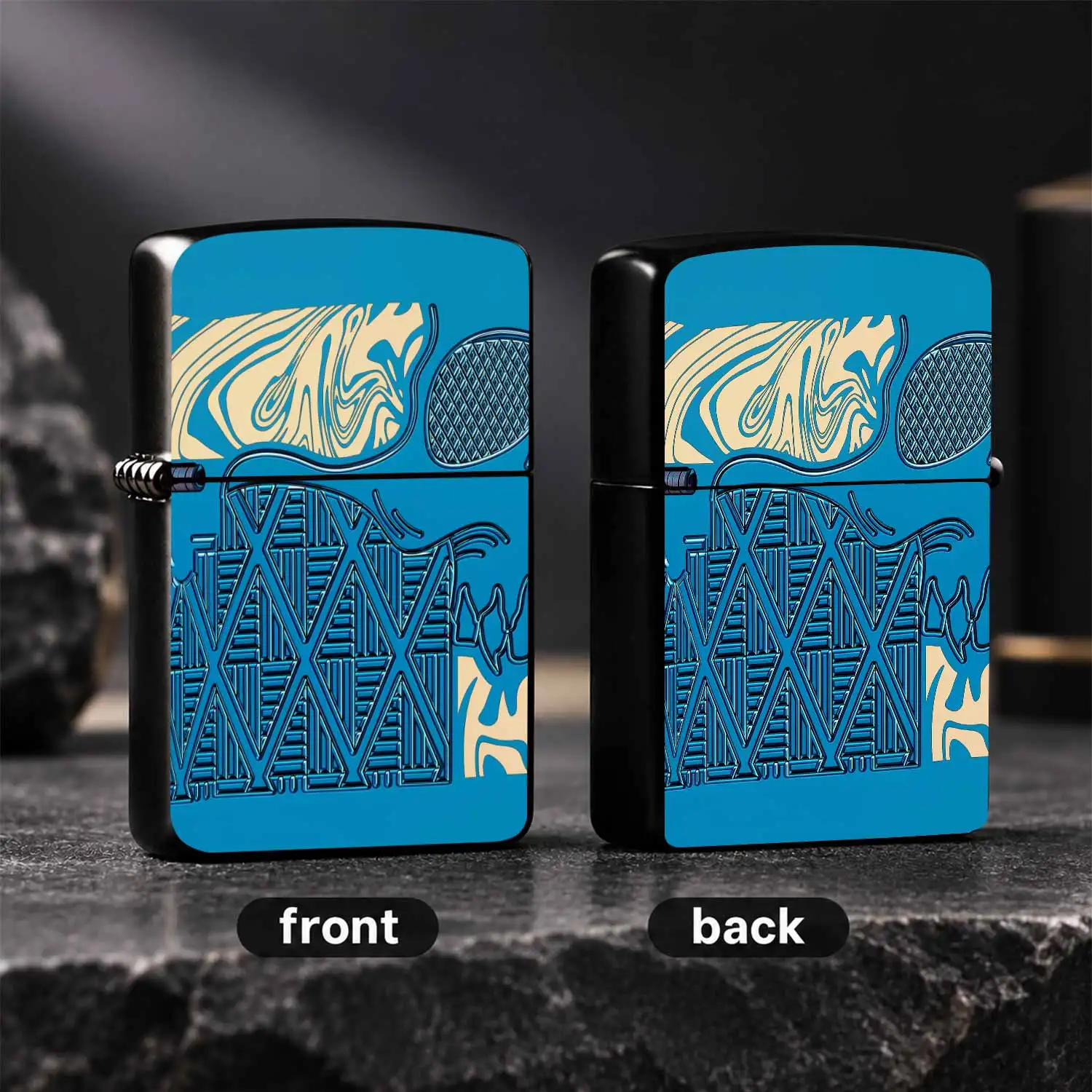 Creative Embossed Pattern Lighter Stylish Fluid Art Textured Decor Design Portable Versatile Ignition Tool For Outdoor Camping Daily Use Festival Gift For Friends Family Unique Exquisite Desktop Ornament Accessory For A A Humorous And Inter