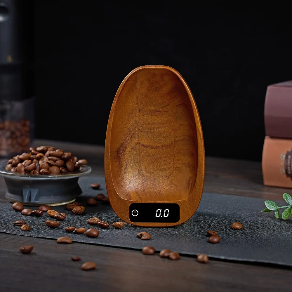 Tortoise Shell Pattern Electronic Tea Scale Touchscreen Long-lasting Battery Life Coffee Scale 0.1 Gram Accuracy Plastic
