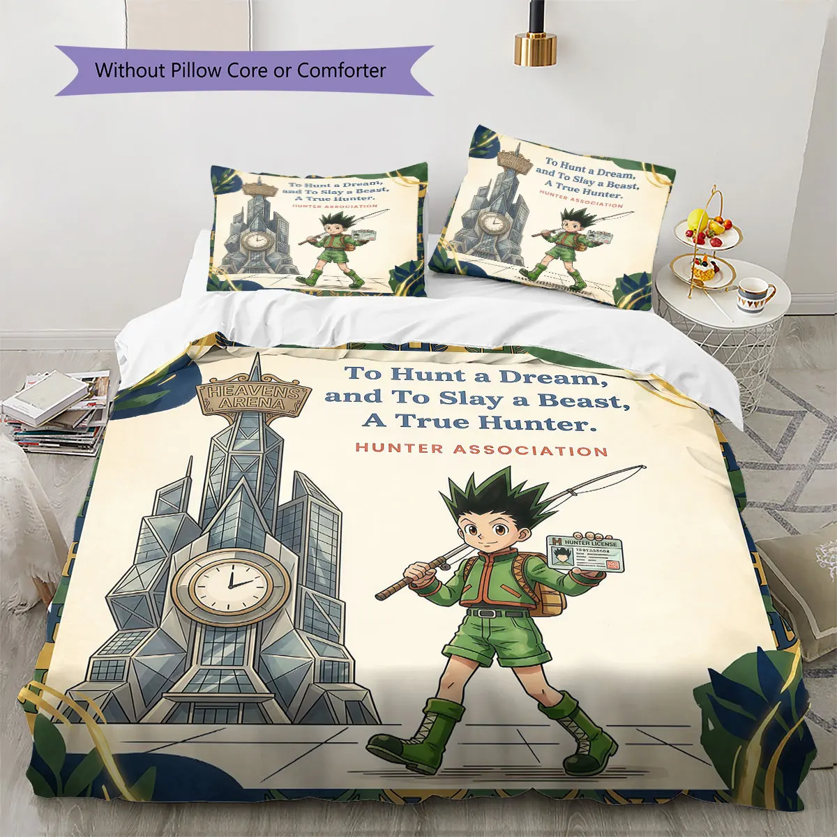 Afbeelding 3: Hunter x Hunter Comfor dekbedovertrek kinderbeddengoedset, extra grote maat kerstcadeaus verschillende maten beschikbaar -HE190