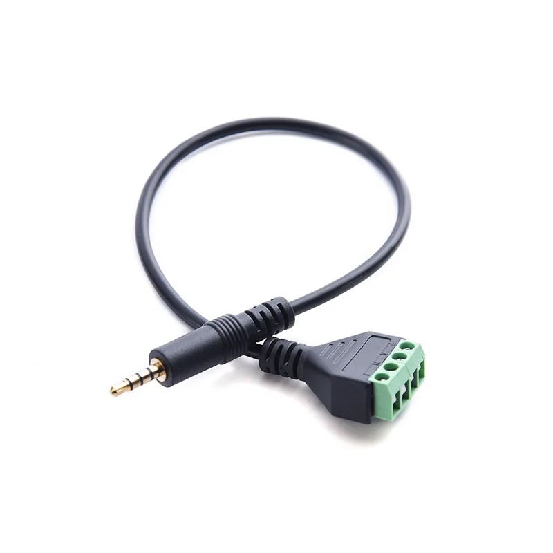 

Free Soldering Gold-plated 3.5mm Headphone Plug With 4-Piece Microphone Audio Male Terminal, Stereo Extension Adapter Cable