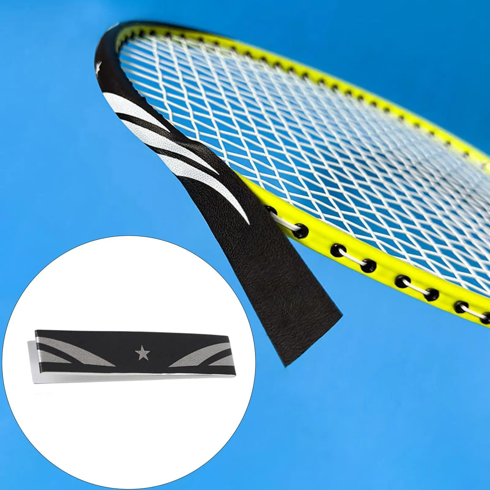 PU Racket Frame Sticker Protection Anti Scratch Durable Head Cover Tape for Practice and Competition