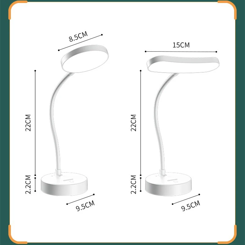LED Reading Lamp Night Light Rechargeable 3 Level Dimming Light For Reading Study Bedroom Lighting