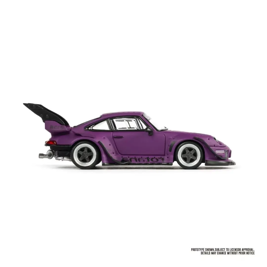 Modèle en Stock 1:64 RWB 993 ROTANA violet moulé sous pression modèle de voiture jouets de Collection
