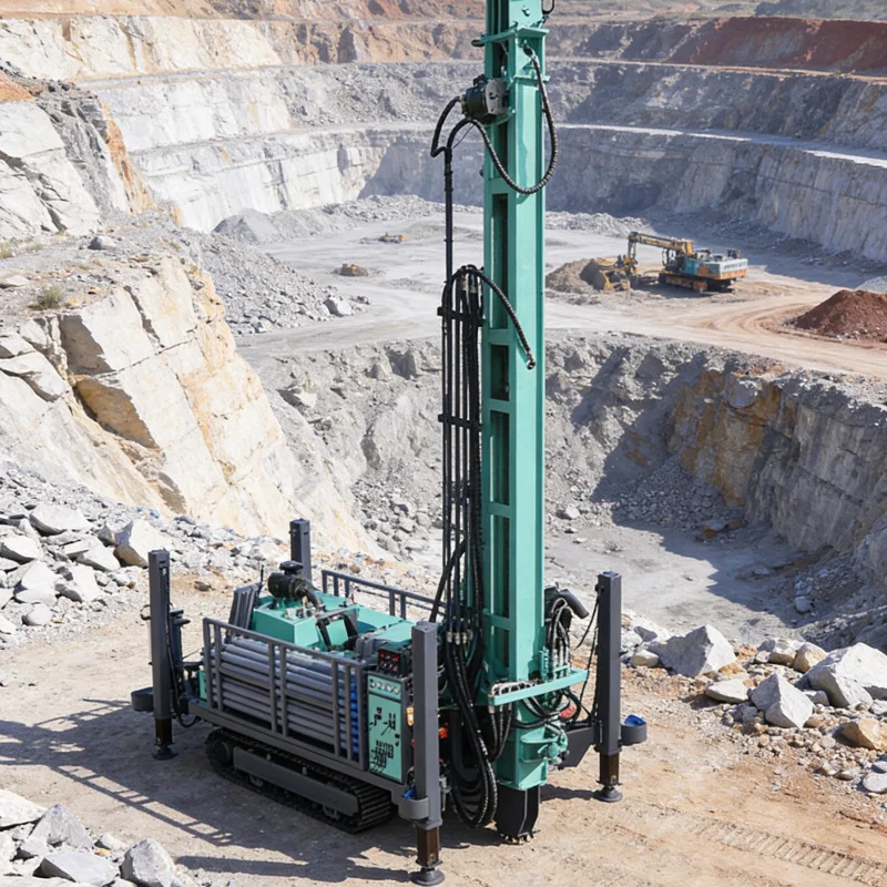 Fast-Penetration Easy-to-Operate Diesel RC Crawler Reverse Circulation Core Drilling Rig Gearbox Pump Motor Core Powder Sampling