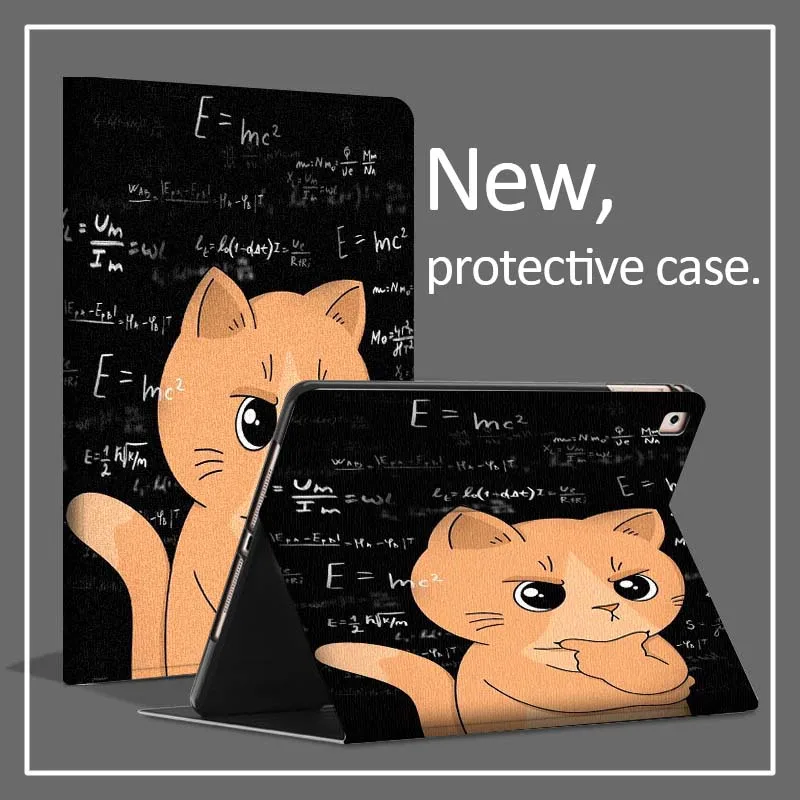 

Оранжевый кот, математические уравнения для Huawei MatePad 5, 10, 11, 13, 3, X9a X8a V7 6, 11,5, 13,3, защитный чехол для планшета