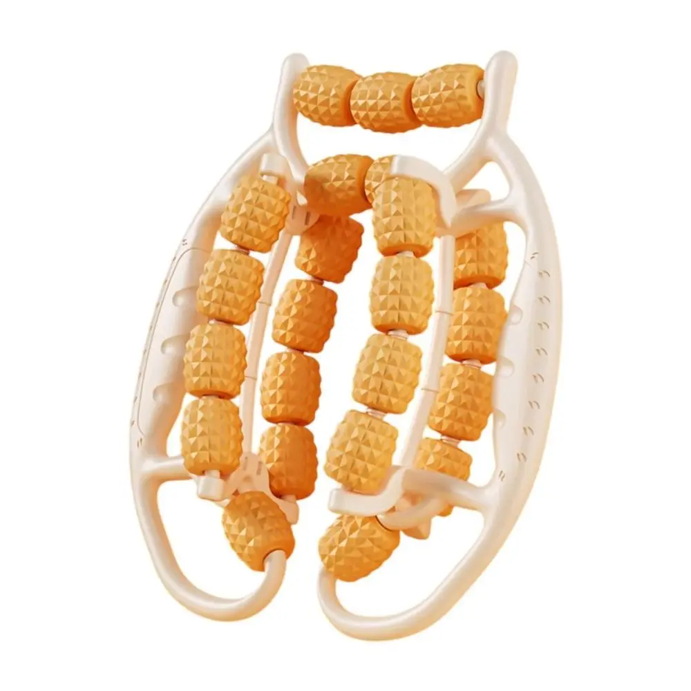 

29/23 Wheels Annular Leg Clamp Massager Handheld 360-degree Rotation Cellulite Massager Smooth Tool Multifunctional