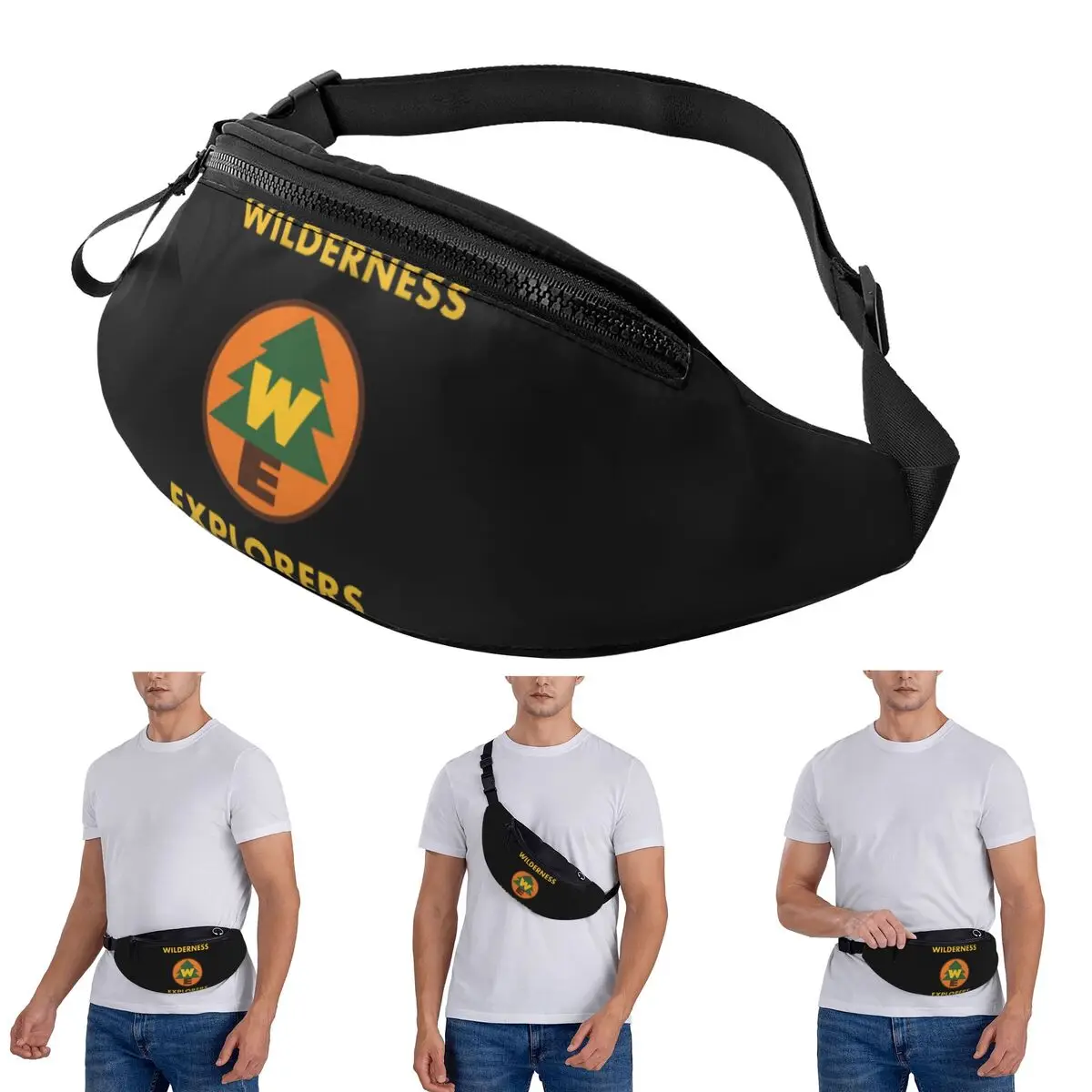 

Crossbody Waist Bag Wilderness Explorer Logo (2) Men Women Fanny Pack Travel Running Money Phone Pouch
