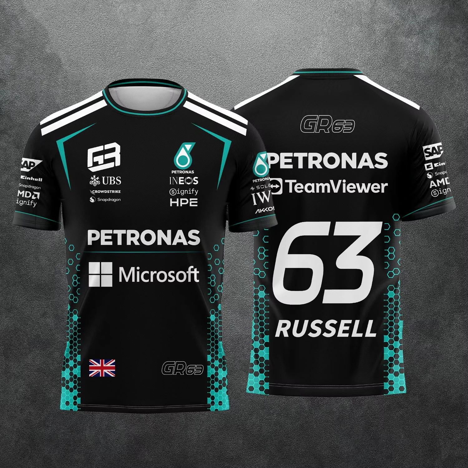 2026 Kimi Antonelli and George Russell Racing Fan T-Shirt 2026 New Outdoor Sports Breatha Suitable for Both Adults and Children