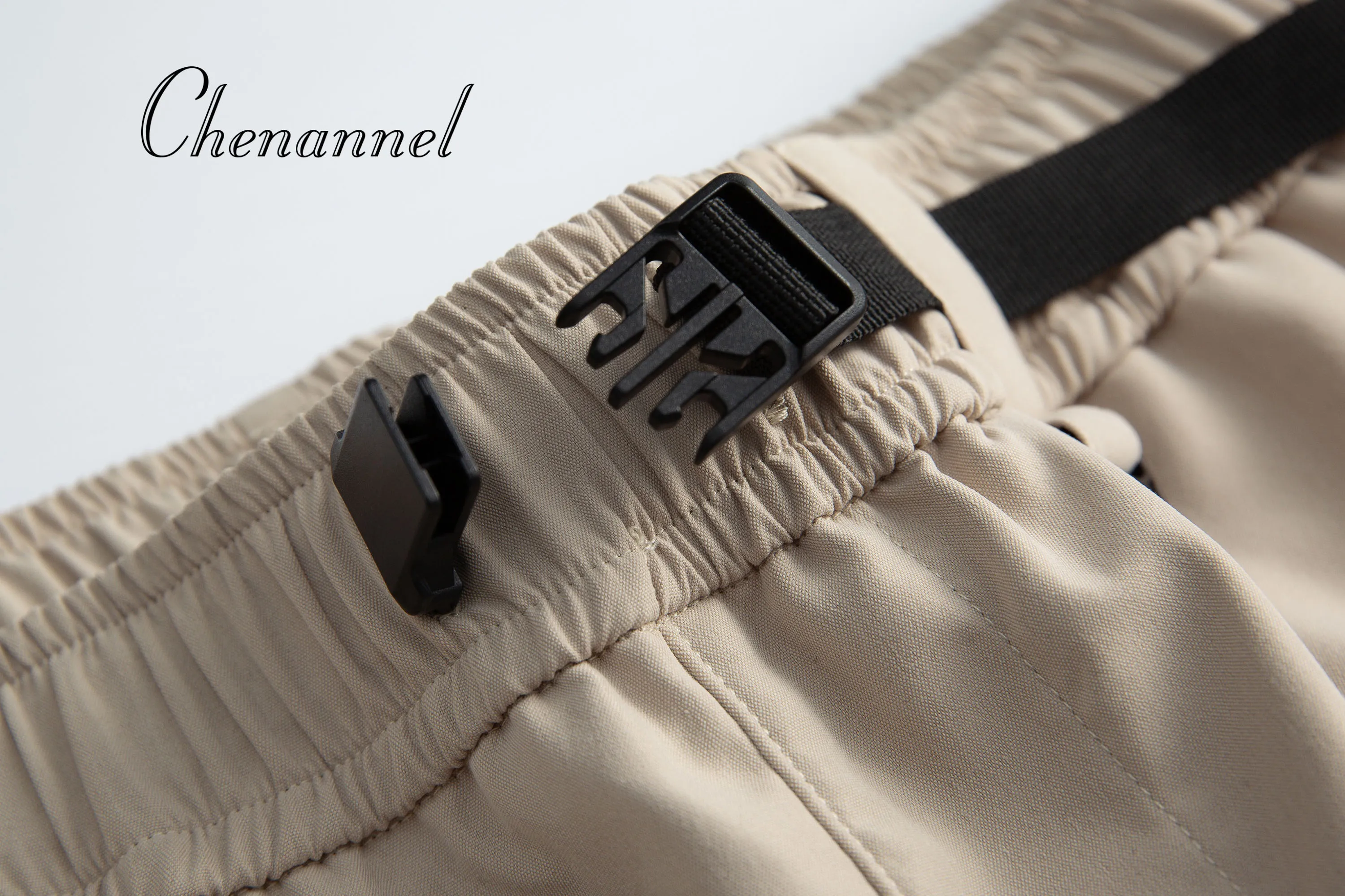 Calças de trabalho paraquedista com design sofisticado de nicho para homens e mulheres, calças finas, soltas e de secagem rápida de verão