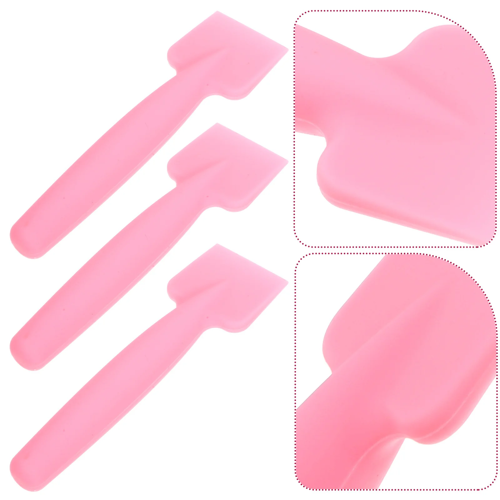 Espátula de maquillaje de silicona, superficie lisa para mezclar bases, crema facial, herramienta de lápiz labial, Ideal para salón de uñas y belleza, 3 uds.