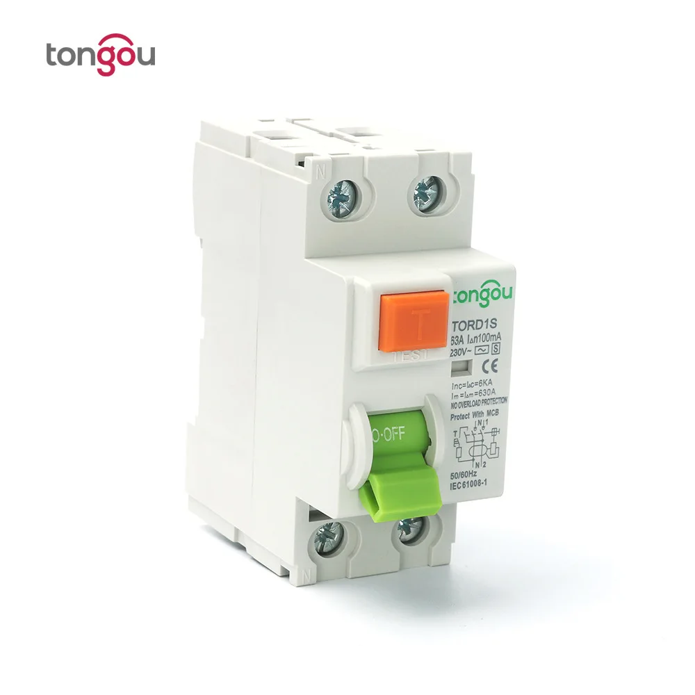 

Short Circuit Protection Leakage Protection Switch 2P 63A S Type Time Delay Leakage Protector RCCB Breaker Overload