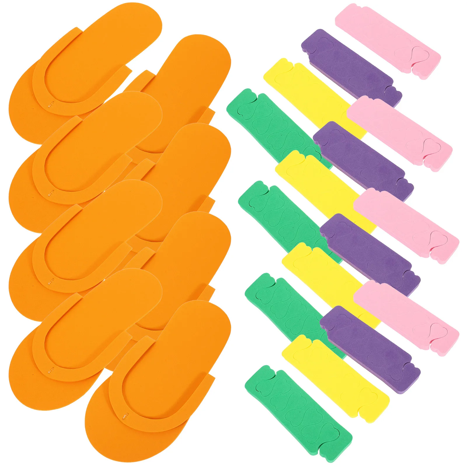 

Disposable EVA Nail Beauty Slippers Soft Cozy Comfortable Toe Separator Relief Protector Pads For Hotel Spa Home Use Massaging