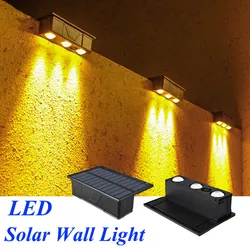 Solar Wall Washing Lamp 1/3 LED Waterproof Outdoor LED Wall Light Courtyard Lamp Decorative Balcony Garden Atmosphere Lights