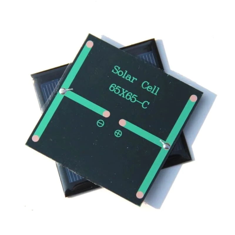 

Mini 0.6W 5.5V 3V Solar Cell Module Polycrystalline Silicon Solar Panel For DIY 3.7V Battery Education Toys Charging 65*65MM