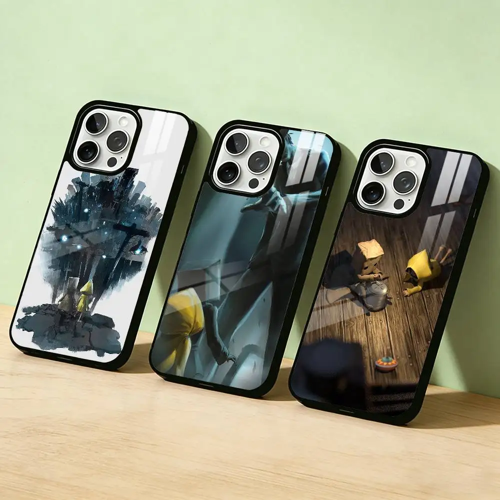 

Чехол для телефона AAA Game L-LittleS N-Nightmares для iPhone 17 16 15 14 13 12 11 Pro Max Plus, серебристый матовый черный