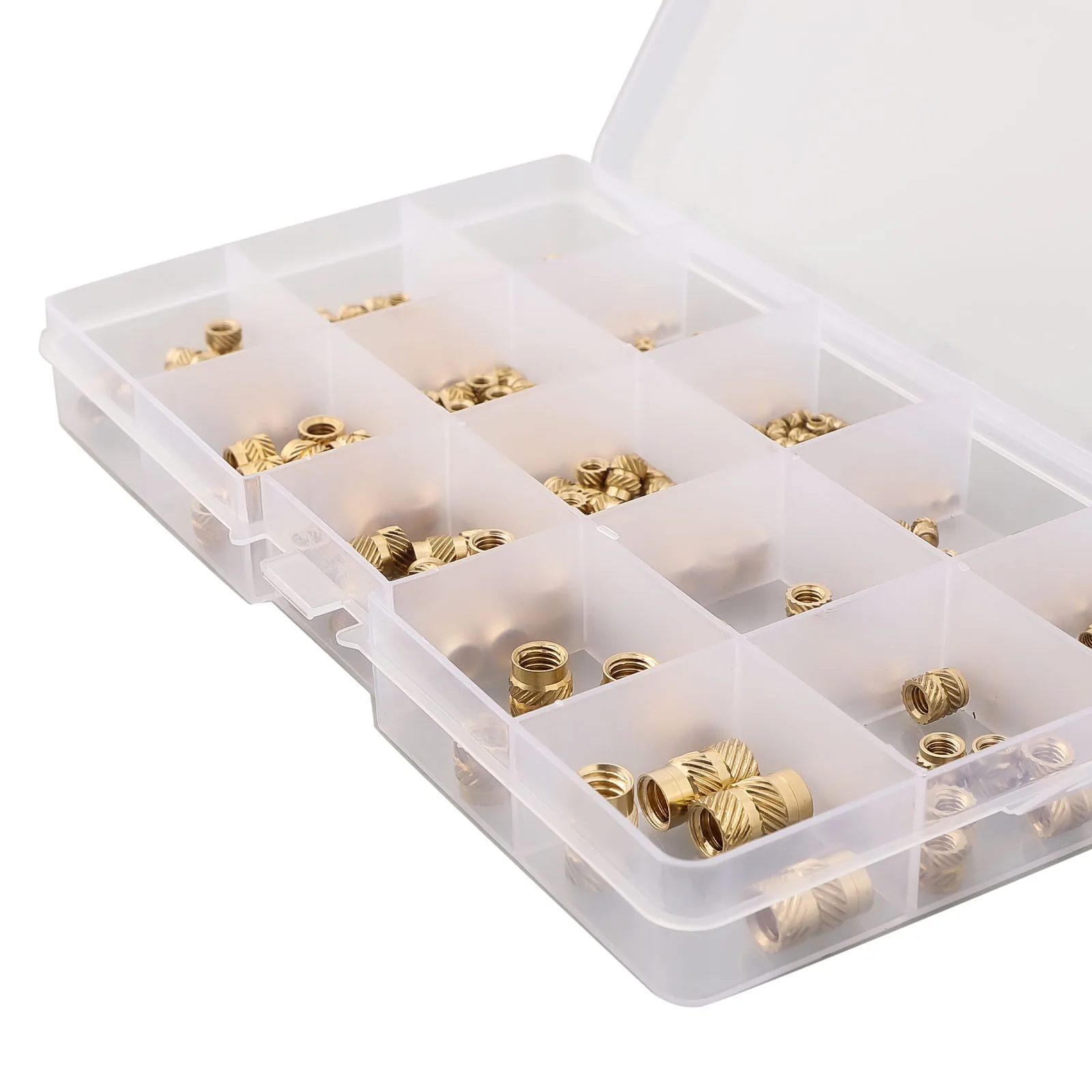 Brass Threaded Inserts M5 for m6 Threaded Threaded Knurled 15 Sizes 300 Pcs Bushing For Thermoplastics Brand New