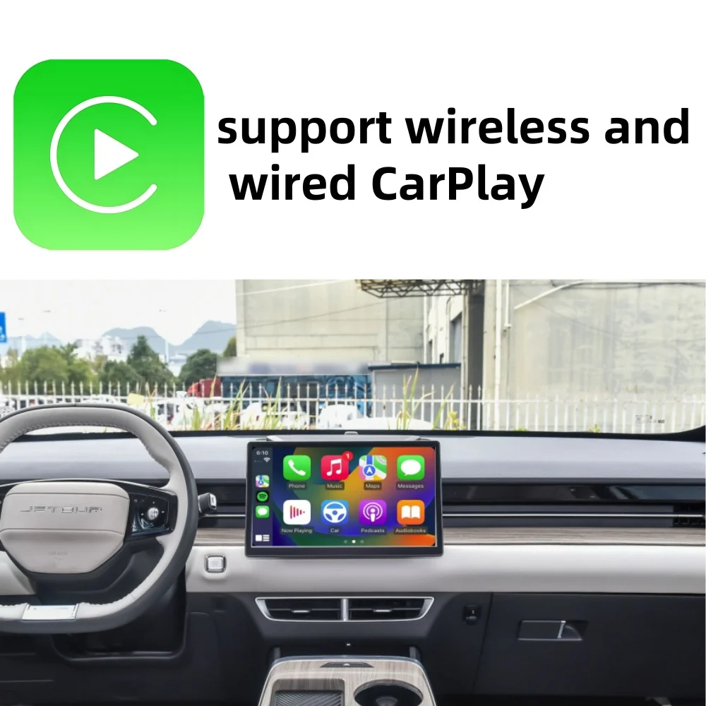 CHERY JETOUR-Interface Apple CarPlay, atualização do Android Auto Box, tela OEM de 12,6 ", câmera Plug and Play 360