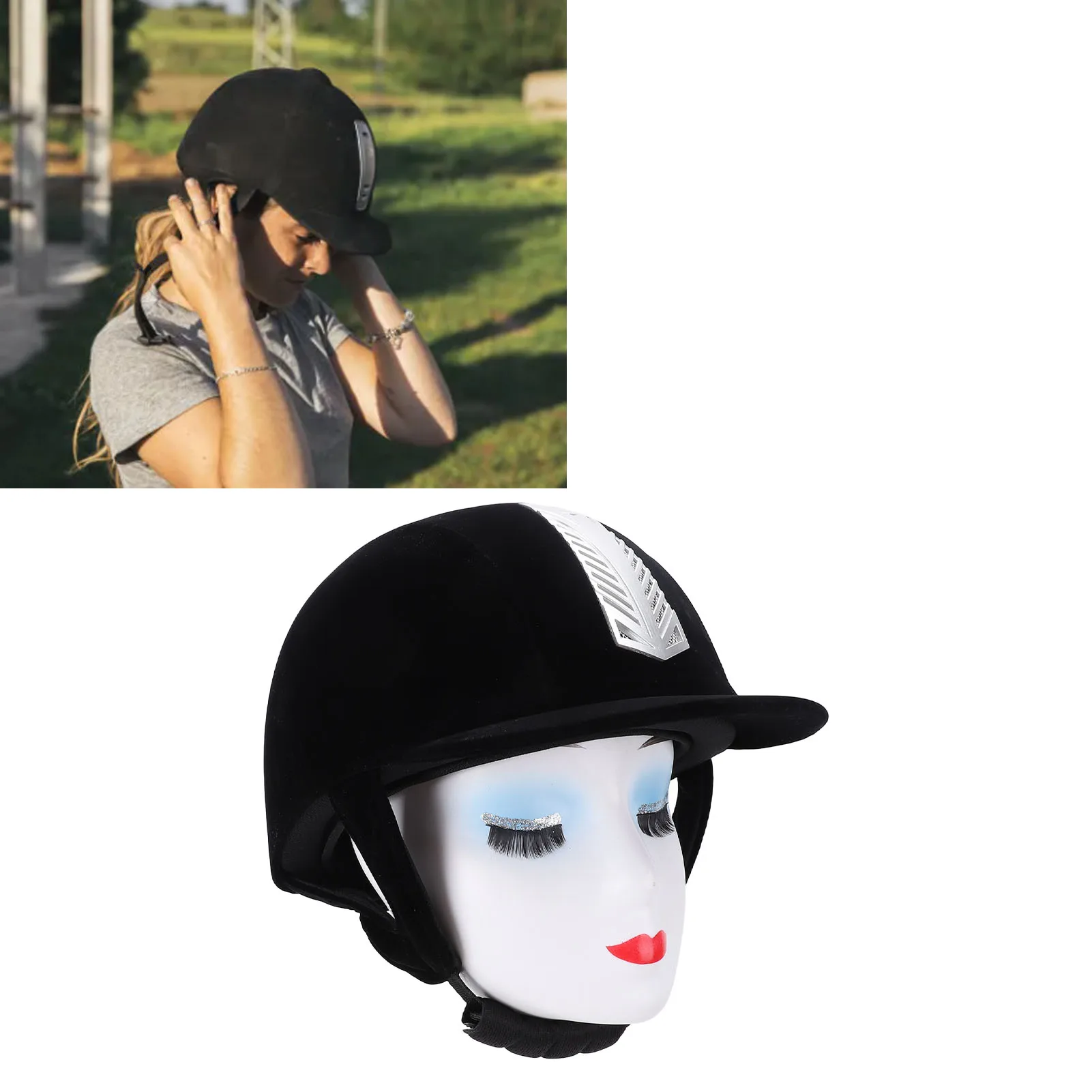 خوذة ركوب الخيل قابلة للتعديل وقابلة للتنفس من الفولاذ المقاوم للصدأ لمعدات الأمان #1