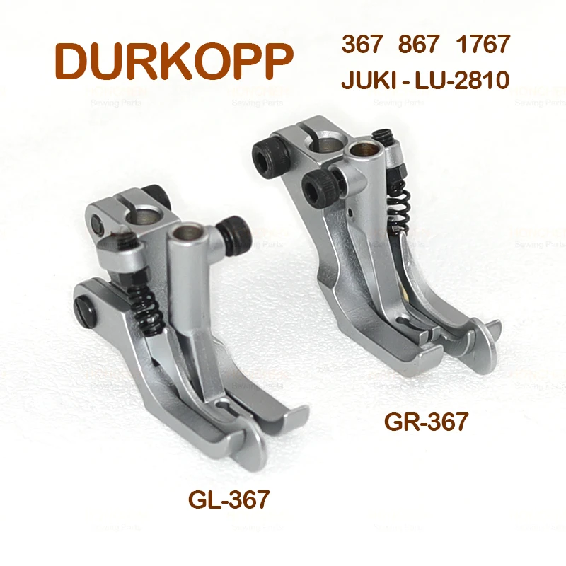 DURKOPP 오른쪽/왼쪽 가이드 상감 로프 노루발 GR367/GL367 자동차 좌석 가죽 수하물 가방 JUKI-2810 용 특수 노루발