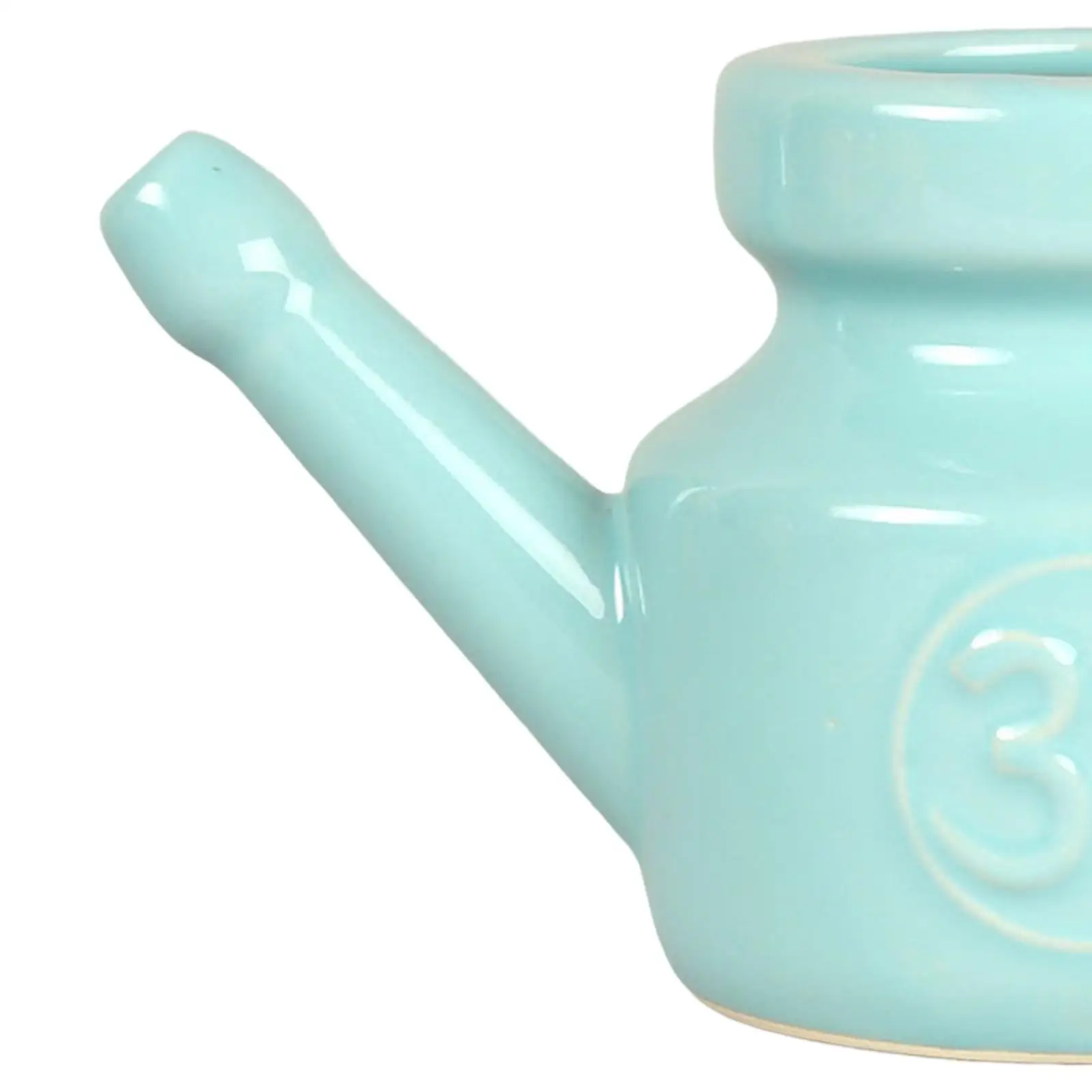 High Quality Ceramic Neti Pot Nose Cleaning Container Comfortable Handle Nasal Wash Rinse Pot for Sinus Care