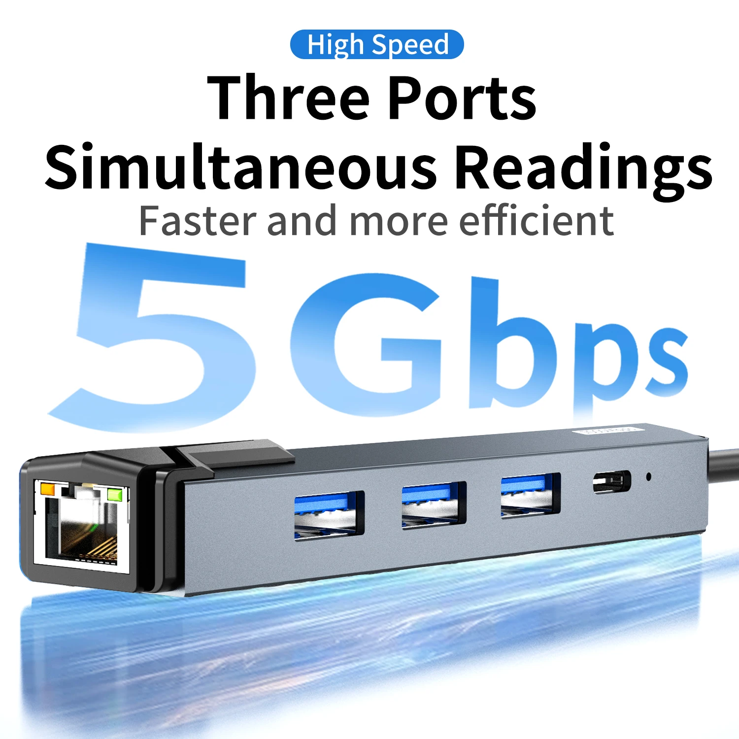 Unnlink 1000 Mbit/s USB-Ethernet-Adapter USB 3.0 Typ C auf RJ45-Netzwerkkarte für Nintendo Switch PC Laptop TV Box Internet USB Lan