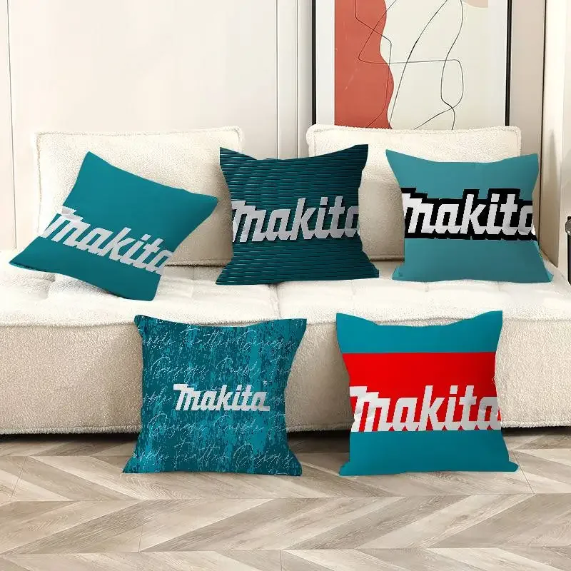 M-Makitas Tool Logo Cushion Cover Pillowcase Upholstery Sofa Throw Pillow Home Decor Pillowcas