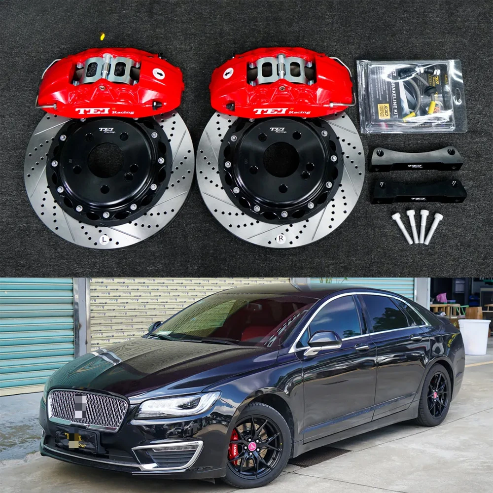 

Front Big Brake Kit P40NS 4 Piston Caliper With 330*28 mm Rotor BBK Auto Brake System For Lincoln MKZ 17 Inch Car Rimcustom