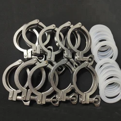 Pipe clamp 1.5" 2" 2.5"  Tri Clamp 50.5/64mm Ferrule 304 Stainless Steel Tri Clover Sanitary Fitting for home Brewing