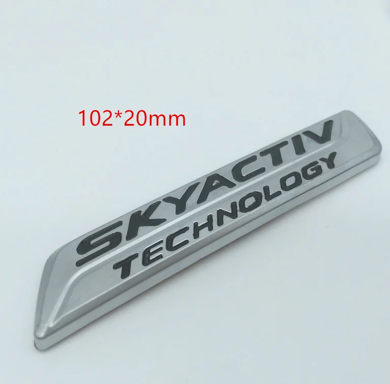 1pcs 3D SKYACTIV TECHNOLOGY car Fender side Emblem Rear tail trunk Decals badge sticker Decal styling auto Accessories