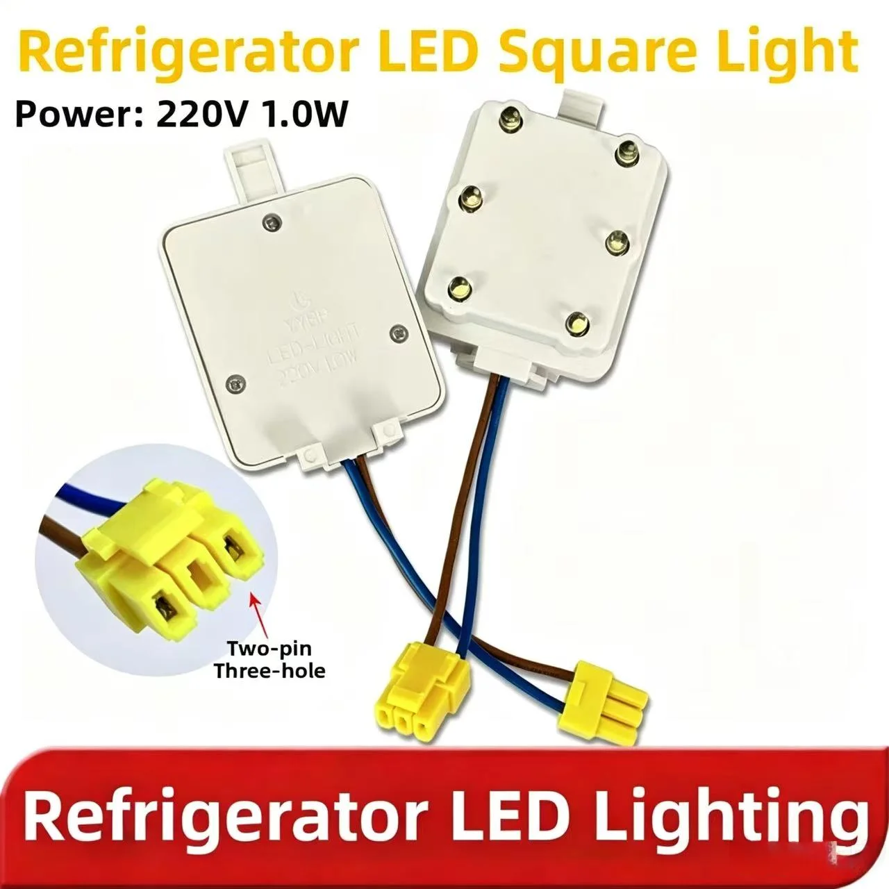 Cooling Appliance LED Square Light 220V 1W Cooling Light Bulb Replacement Refrigerator LED Square Light