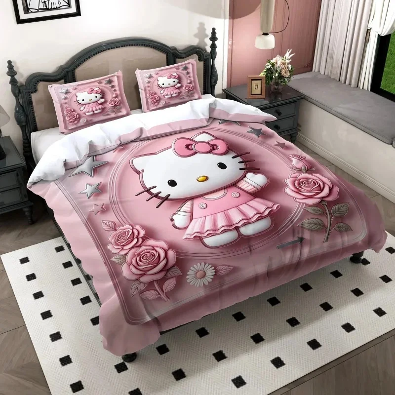 hello-kitty-duvet-cover-set-3d-pink-rose-printed-bedding-set-for-girls-bedroom-soft-polyester-bed-linens