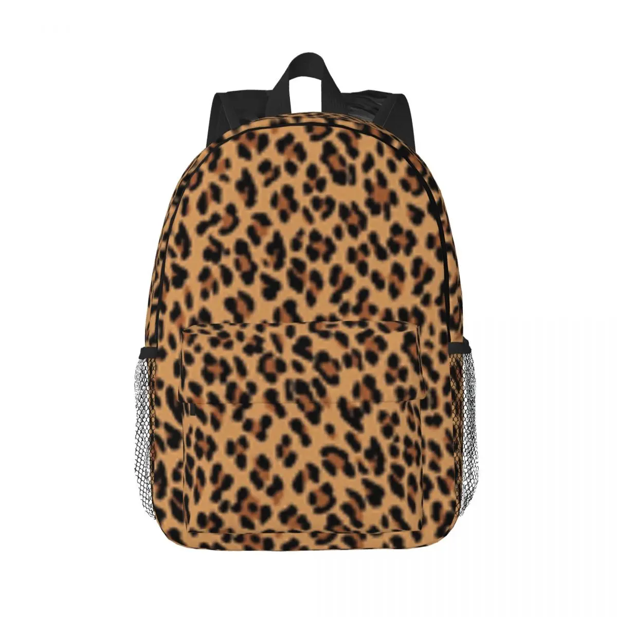 Tan Leopard Print New Fashionable Backpack Pattern School Bag Print Lightweight Backpack 15inch