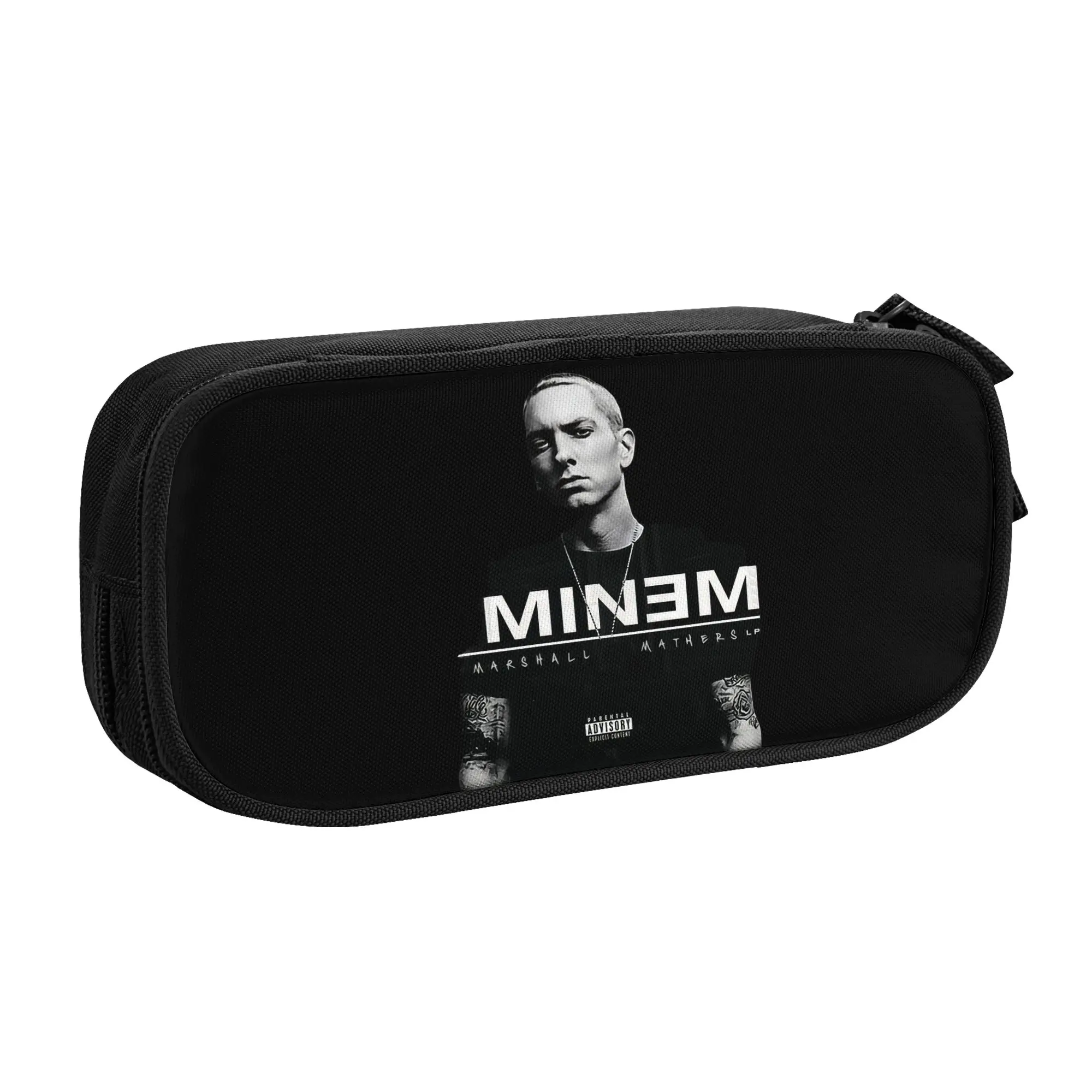 Eminems Pop Music  Pencil Cases for Boy Girl Large Capacity American Hip Hop Rapper  Pen Box Bag School Accessories
