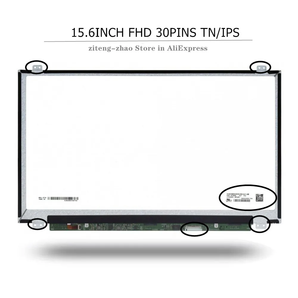 15.6INCH FHD IPS 30 Chân Laptop Ma Trận NV156FHM-N42 Phù Hợp Với NV156FHM-N43 N46 LP156WF6 SPK3 K6 LP156WFC B156HAN01.0 N156HCE-EAB