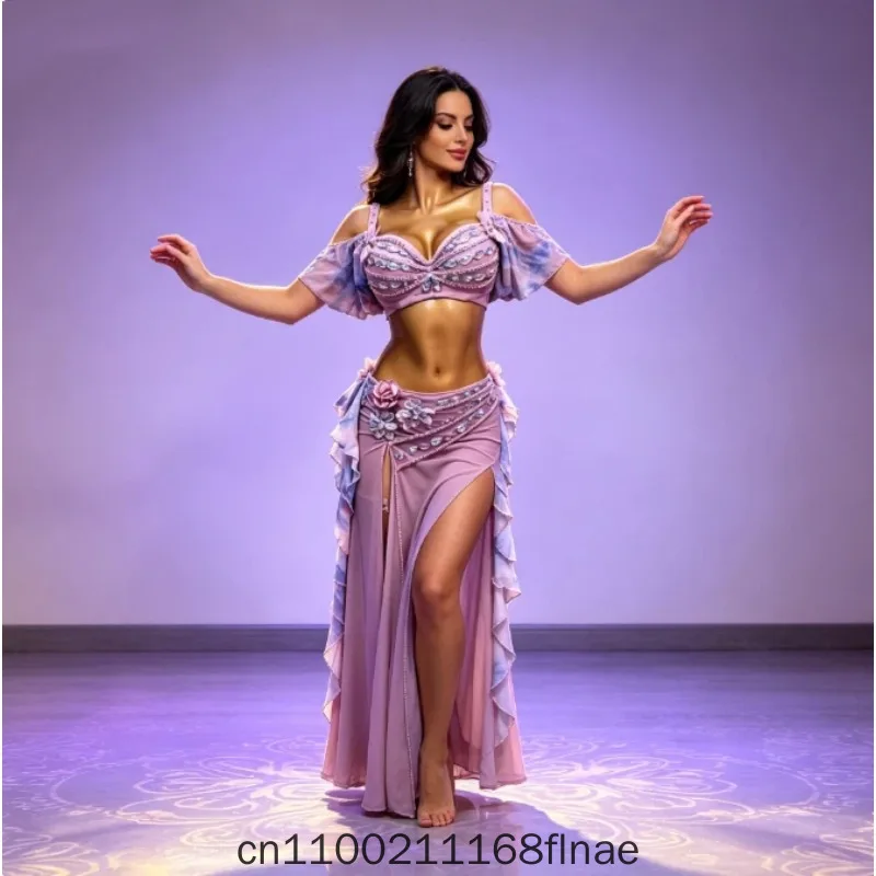 Belly Dance Shell Decoration Performance Dress Female 2026 New Set for Female Stage Oriental Dance Performance
