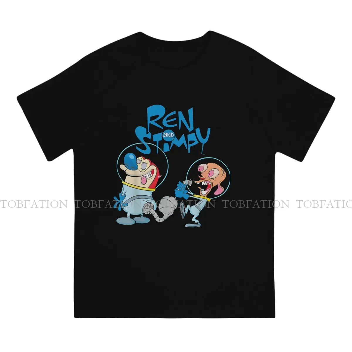 Vintage The Ren & Stimpy Show Anime Men T Shirt Cotton Gothic Crewneck TShirt Harajuku Clothes