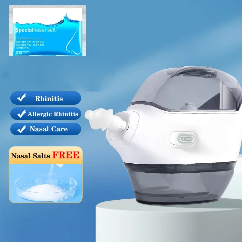 Nose Cleaner, Electric Nose Washer, Rhinitis Treatment, Home Nasal Care for Adults and Children, Free Nasal Rinse Salt