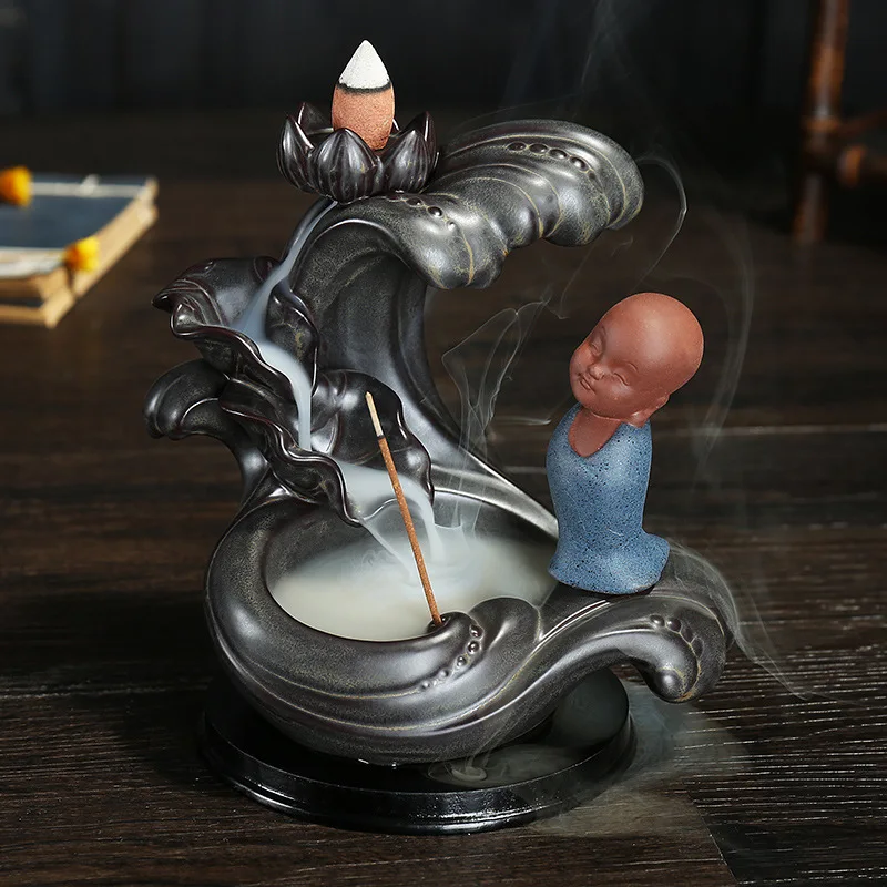 The Monk Pond Backflow Incense Cones Home Decor Stick Holder Censer
