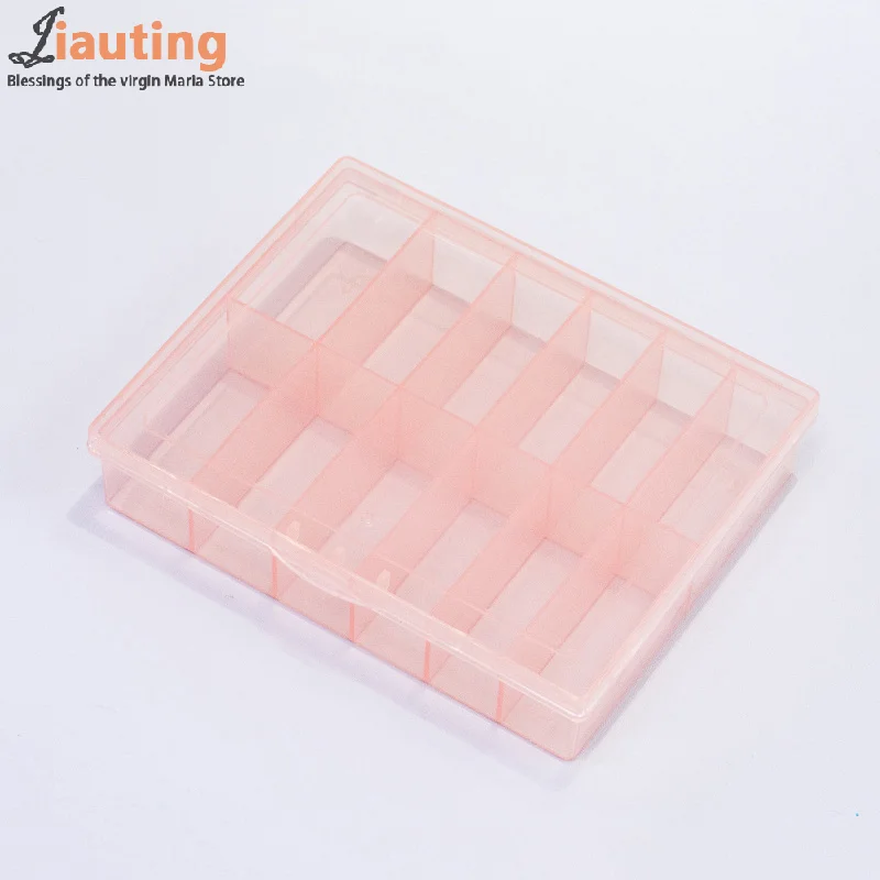 12 กริดโปร่งใสเล็บฟอยล์กล่องเก็บเครื่องประดับพลาสติกลูกปัดอัญมณี Rhinestones เล็บปลอมเคล็ดลับ Art กล่องกรณี